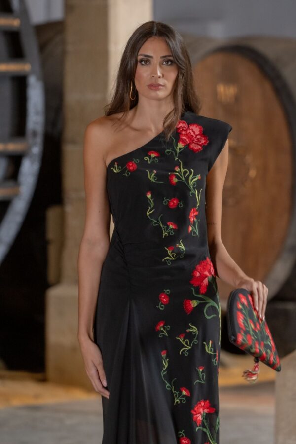 Vestido Claveles de Feria Negro de Káhyra - Imagen 5