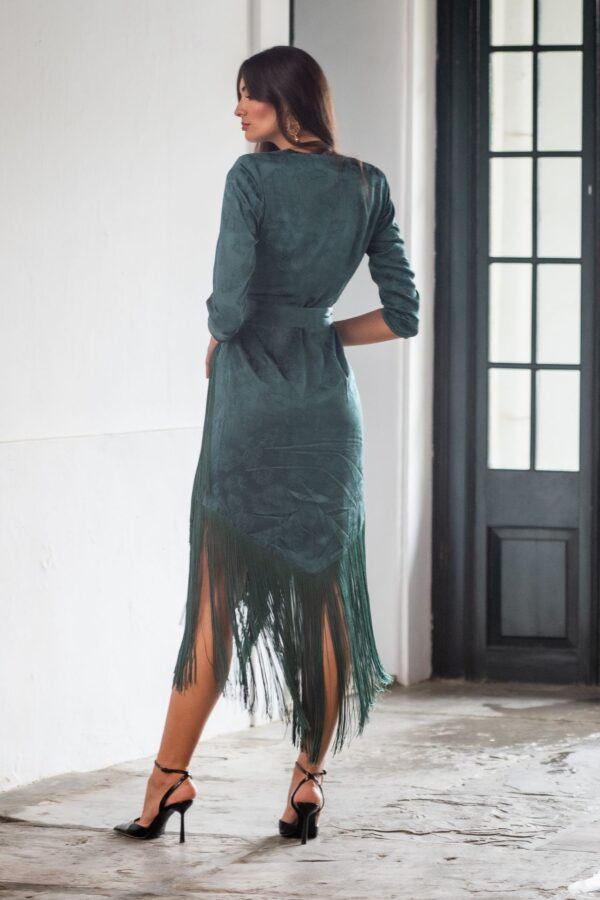 Vestido Catavino Petróleo de Káhyra - Imagen 3