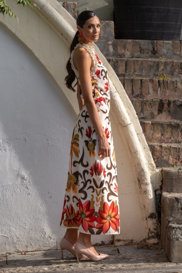 Vestido Dátil Blanco de Káhyra - Imagen 3