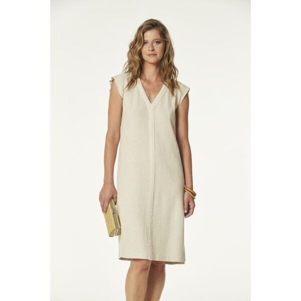 Vestido Calem Lino Rústico Beige de OKY