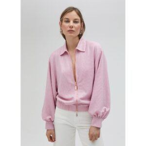 Chaqueta Bomber Lentejuela Rosa de Lola Casademunt by Maite