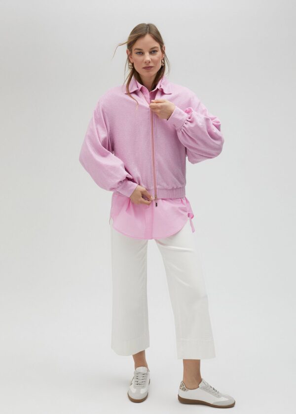 Chaqueta Bomber Lentejuela Rosa de Lola Casademunt by Maite - Imagen 2