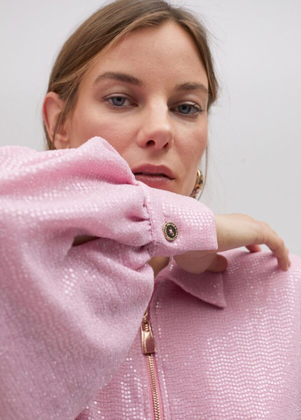 Chaqueta Bomber Lentejuela Rosa de Lola Casademunt by Maite - Imagen 5