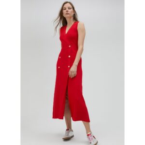 Vestido Rojo de Punto de Lola Casademunt