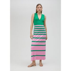 Vestido Largo de Punto Bicolor de Lola Casademunt