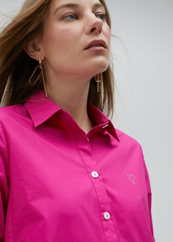 Vestido Detalle Strass en Mangas Fucsia de Lola Casademunt - Imagen 7
