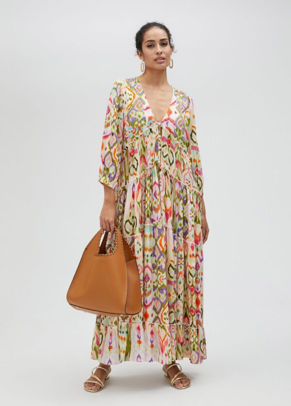 Vestido Largo Estampado Étnico de Lola Casademunt - Imagen 2