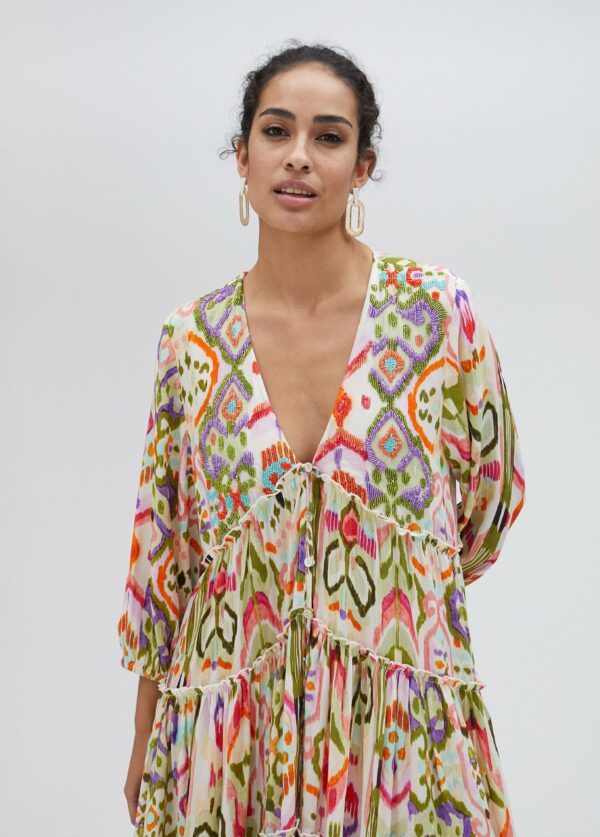 Vestido Largo Estampado Étnico de Lola Casademunt - Imagen 3