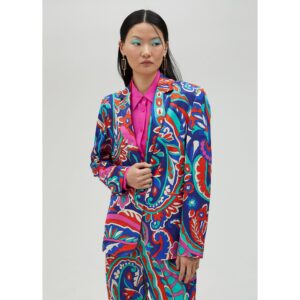 Americana Estampado Paisley Azul y Rosa de Lola Casademunt by Maite