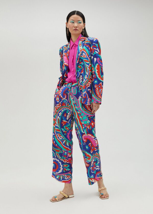 Americana Estampado Paisley Azul y Rosa de Lola Casademunt by Maite - Imagen 2