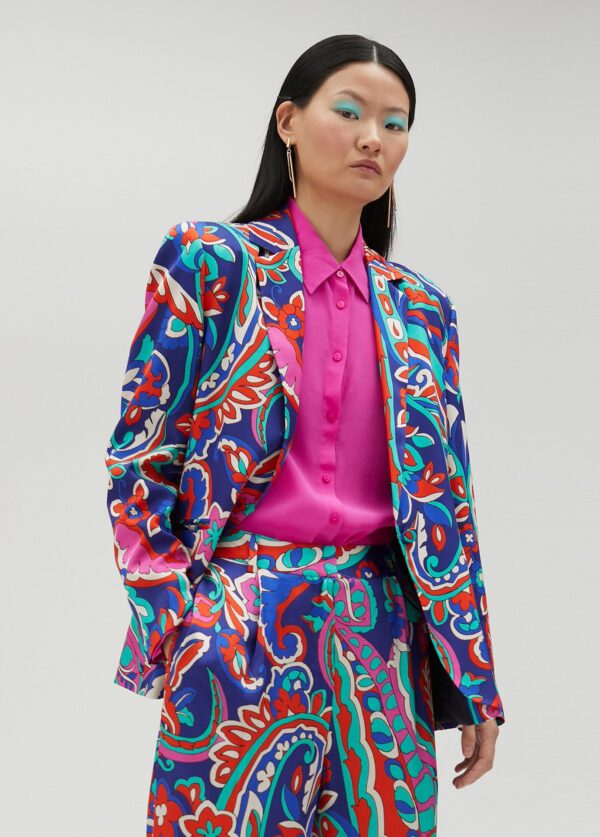 Americana Estampado Paisley Azul y Rosa de Lola Casademunt by Maite - Imagen 3