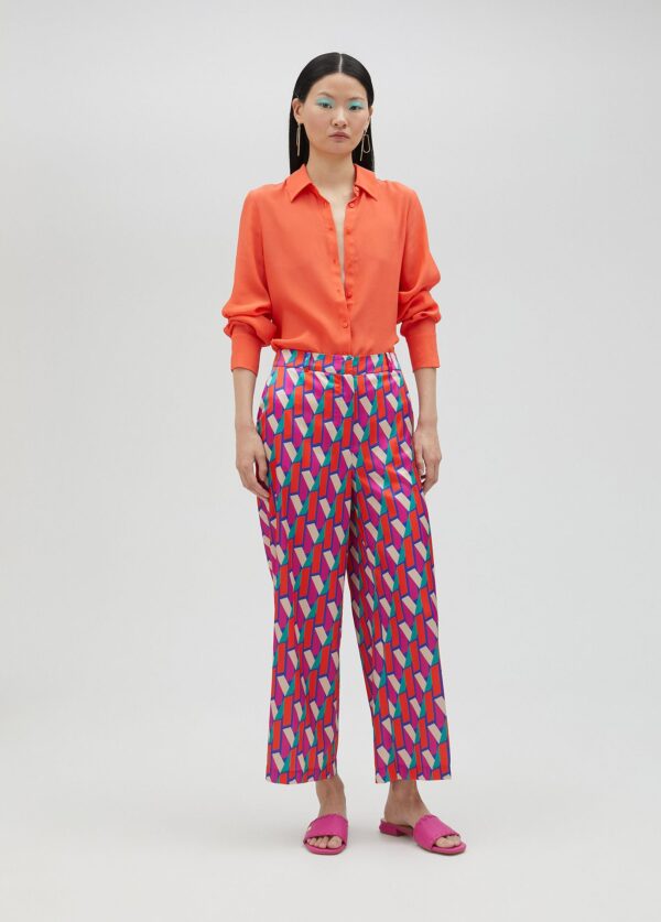 Pantalón Palazzo Logotipado Multicolor de Lola Casademunt by Maite - Imagen 3