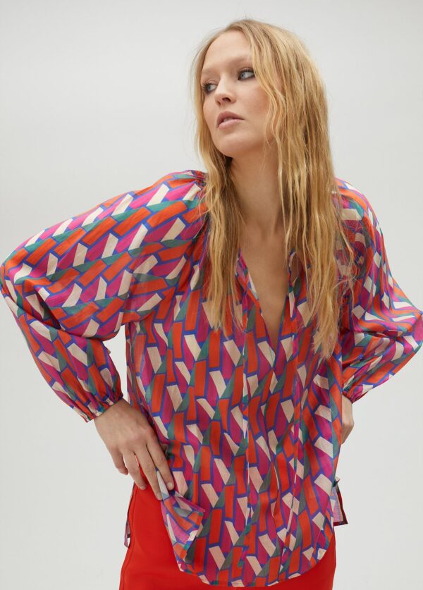 Camisa Logotipada Multicolor de Lola Casademunt by Maite - Imagen 3