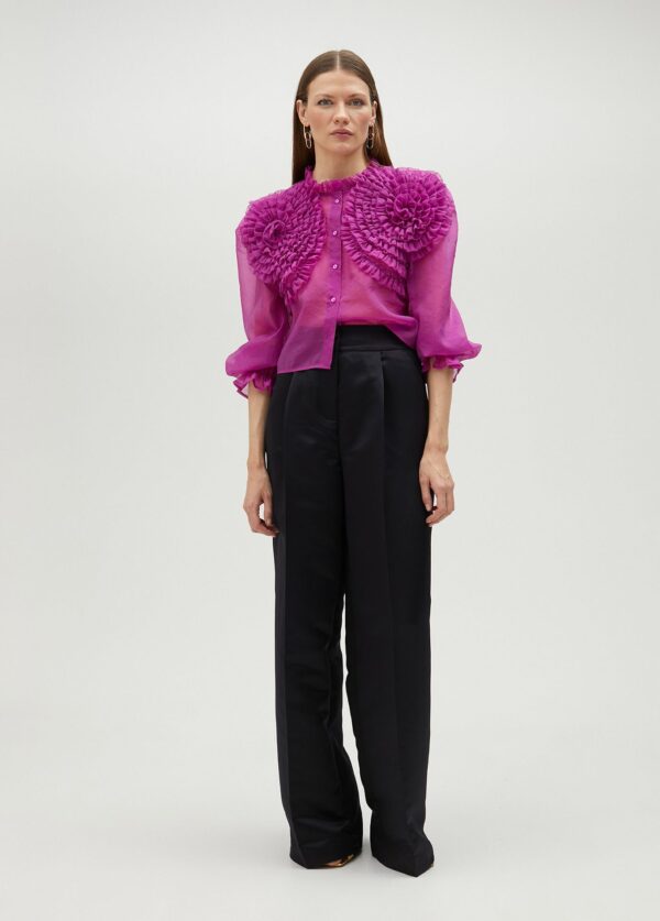 Blusa Con Detalle Floral Fucsia de Lola Casademunt by Maite - Imagen 6