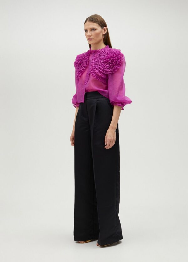 Blusa Con Detalle Floral Fucsia de Lola Casademunt by Maite - Imagen 7