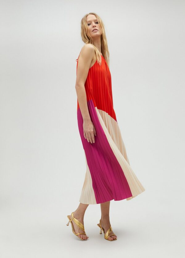 Vestido Plisado Tricolor de Lola Casademunt by Maite - Imagen 2