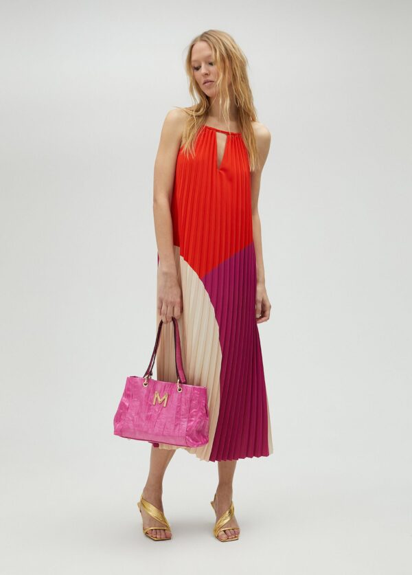 Vestido Plisado Tricolor de Lola Casademunt by Maite - Imagen 3