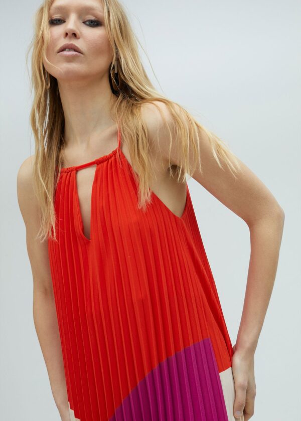 Vestido Plisado Tricolor de Lola Casademunt by Maite - Imagen 4