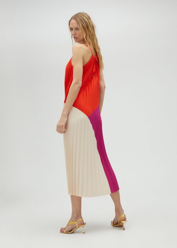 Vestido Plisado Tricolor de Lola Casademunt by Maite - Imagen 6
