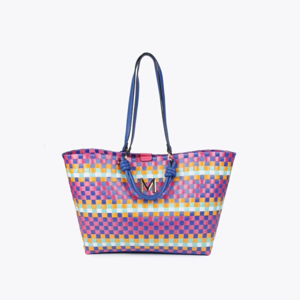 Capazo Grande Trenzado Multicolor de Lola Casademunt by Maite