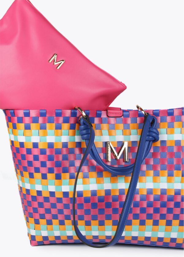 Capazo Grande Trenzado Multicolor de Lola Casademunt by Maite - Imagen 5
