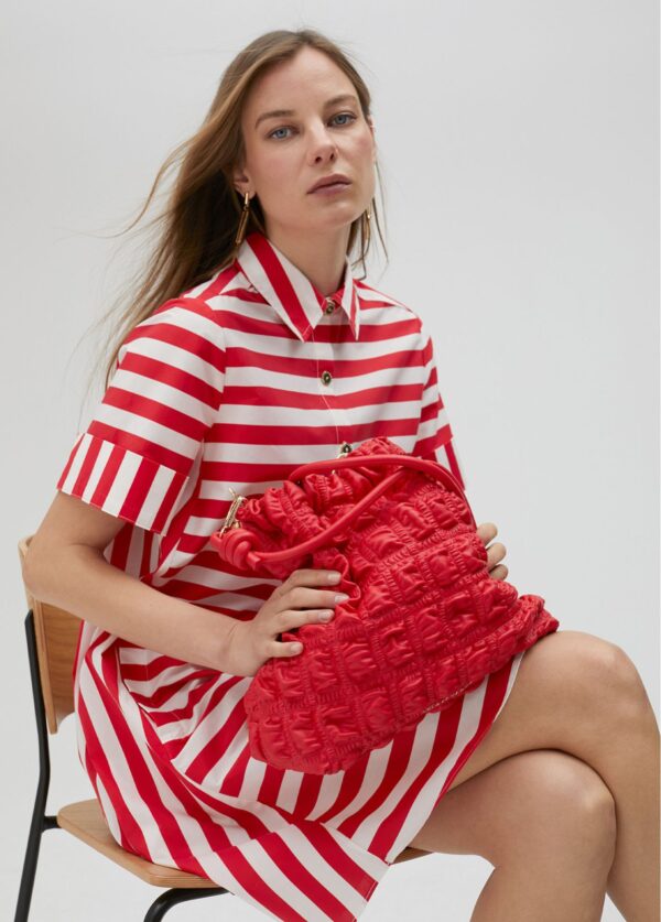 Bolso Shopper Matelassée Rojo de Lola Casademunt - Imagen 5