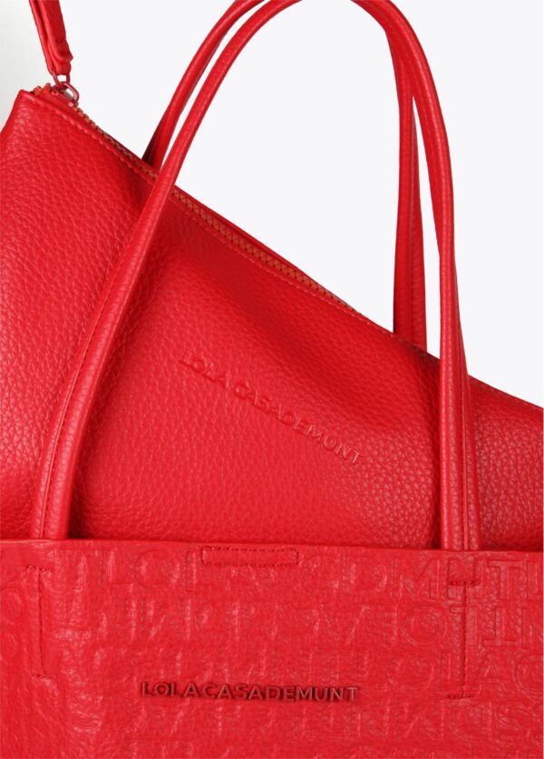 Bolso Shopper Monograma Rojo de Lola Casademunt - Imagen 6
