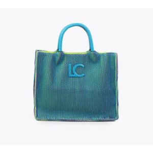 Bolso Shopper Rejilla Turquesa de Lola Casademunt