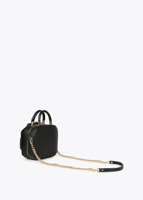 Bolso Flor Efecto Piel Negro de Lola Casademunt - Imagen 3