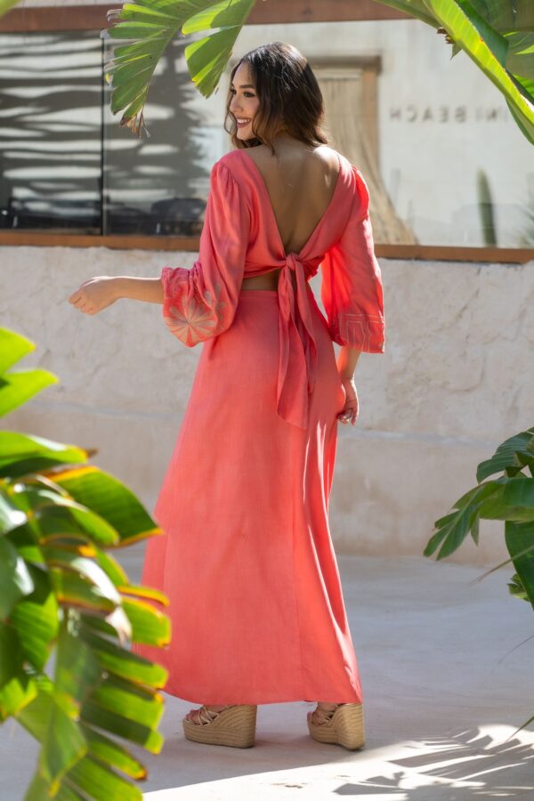Vestido Marisma Coral de Sunset and Moon - Imagen 4