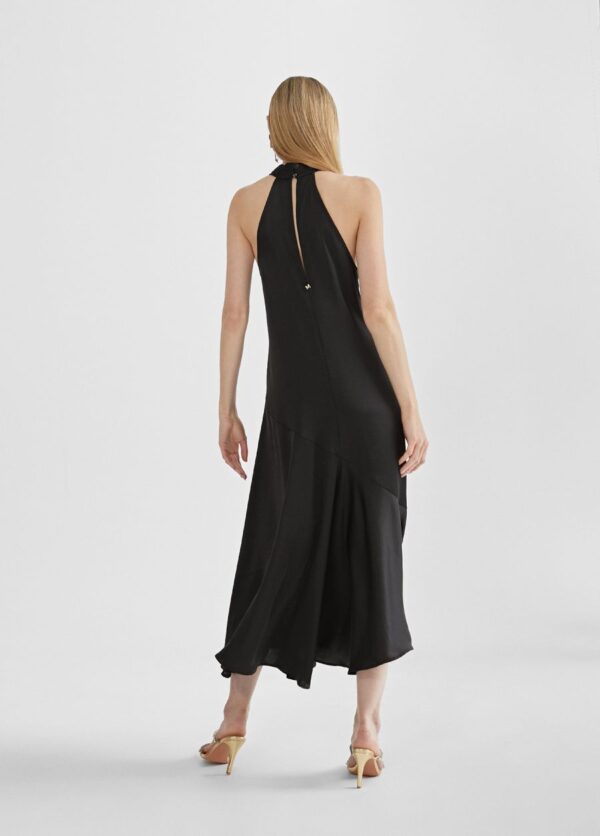 Vestido halter negro cruzado de Lola Casademunt by Maite - Imagen 3