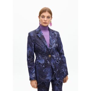 Americana fitted animal print azul de Lola Casademunt