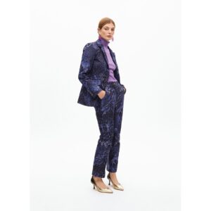 Pantalón traje animal print azul de Lola Casademunt