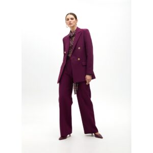 Pantalón traje recto burdeos de Lola Casademunt by Maite
