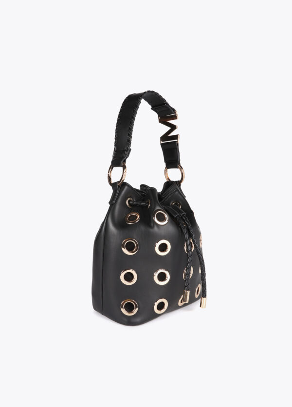 Bolso judas con ojales metalizados circulares negro de Lola Casademunt by Maite - Imagen 2