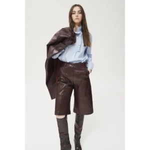 Pantalón Codae efecto piel granate de OKY