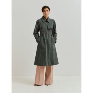 Gabardina evasé repelente al agua verde oscuro de Lion Of Porches