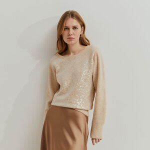 Suéter de punto con lentejuelas crudo de Lion Of Porches