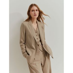 Blazer clásico de corte regular beige de Lion Of Porches