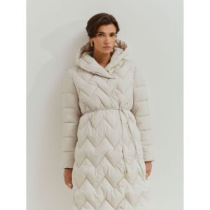 Chaqueta larga acolchada crudo de Lion Of Porches