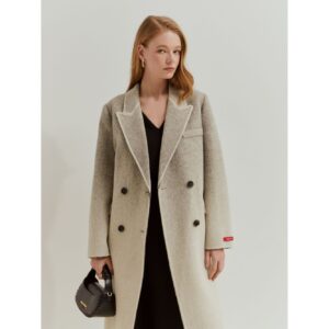 Abrigo largo de tela con doble botonadura de Lion Of Porches