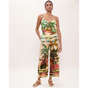 Pantalón estampado palmeras multicolor de Lola Casademunt