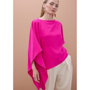 Blusa capa con manga caída fucsia de Lola Casademunt by Maite